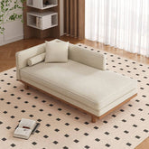 Chaise Chair in Ink color with beige upholstery